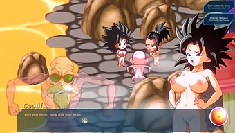 Kame Paradise 3 Deel 3 Ongecensureerd Met Rondborstige Saiyans En Bulma