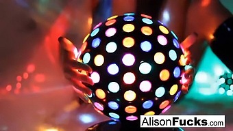 Alison Tyler, A Stunning Woman With Large Natural Breasts, Dazzles In A Disco-Themed Video