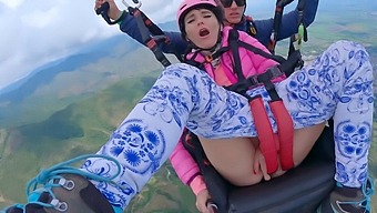 Public Squirting In Extreme Skydiving And Paragliding