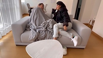 Sexy Stepsister Gets Over The Flu With A Steamy Session On The Couch