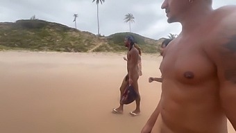 My Girlfriend Joined Me At The Beach For A Nude Outing, Exploring My Curvy Latina Body And Amateur Status
